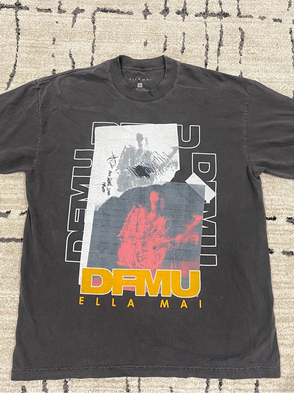 Ella Mai DFMU tshirt Size Large Gray Graphic Tee Rare HTF